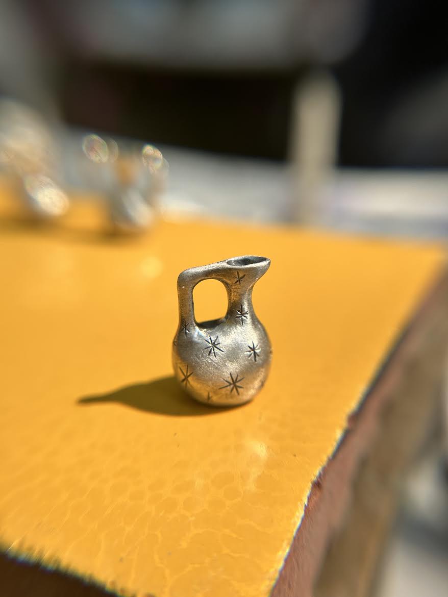 etched pitcher pendant